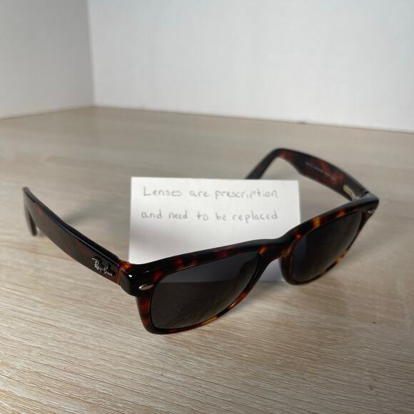 Ray-Ban RB2113 Wayfarer 909/47 Sunglasses FRAME ONLY Red Tortoise 50-19 Wide Arm - Picture 1 of 9
